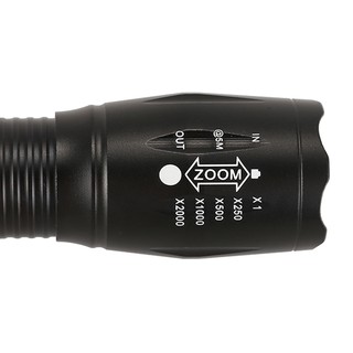 LED Rechargeable Flashlight T6 18650 Battery Camping Powerful(TYPE A)