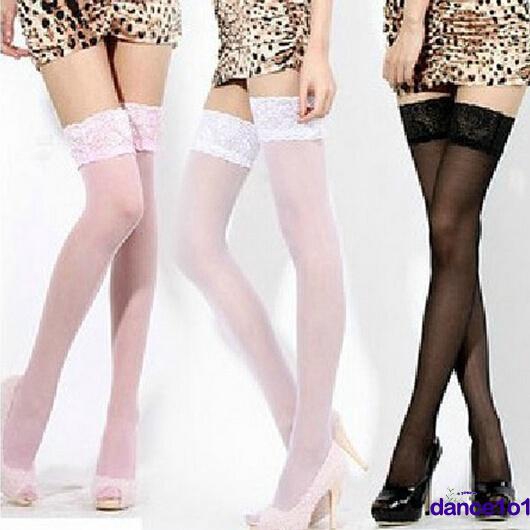 Đôi tất chân lưới viền ren cao qua gối quyến rũ cho nữ