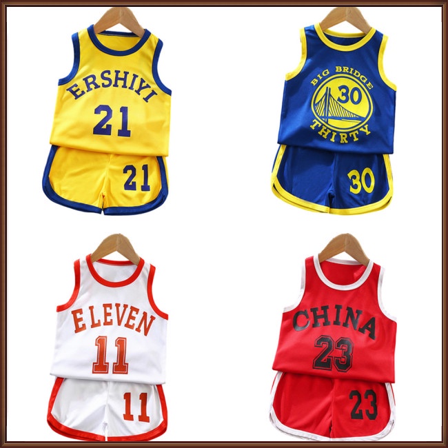 Bộ Đồ Thể Thao 2 Món Áo Sát Nách Phối Quần Thoáng Khí Nhanh Khô Cho Bé 5-9 Tuổi