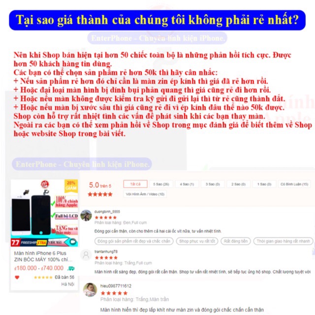 Màn hình iPhone 6 Plus ZIN BÓC MÁY 100% chính hãng Apple | BigBuy360 - bigbuy360.vn