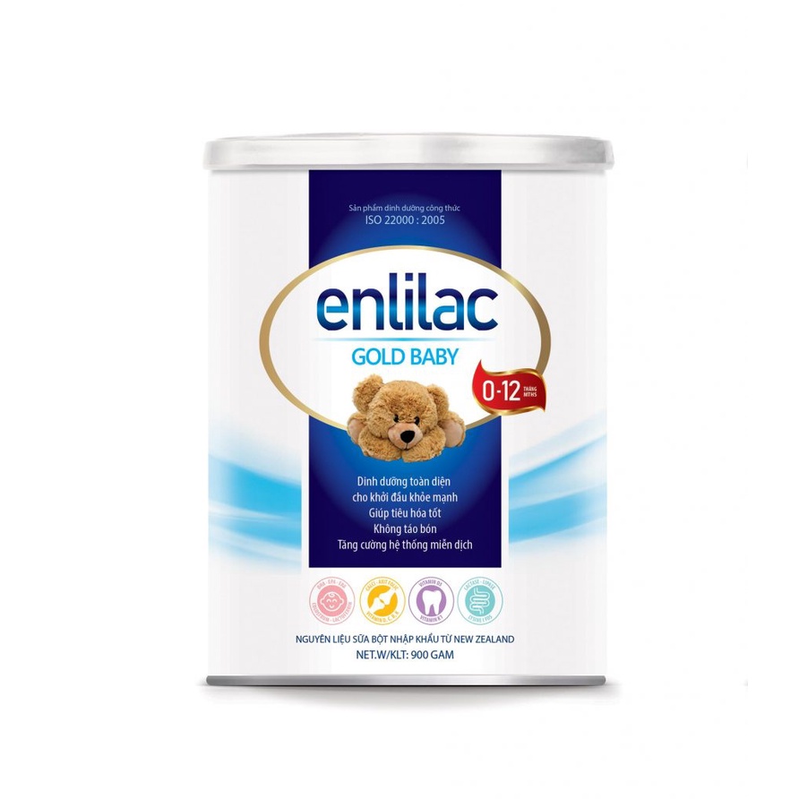 Sữa bột Enlilac Gold Baby - Hộp 400g - 900g bổ sung chất dinh dưỡng thiết yếu cho chế độ ăn hàng ngày của trẻ