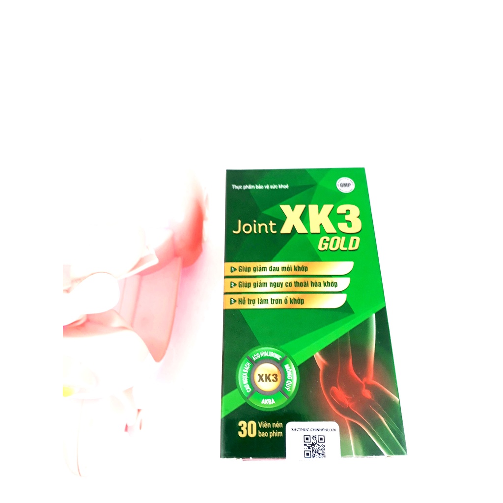 Viên khớp JOINT XK3 GOLD, giúp giảm đau mỏi khớp, giảm nguy cơ thoái hóa khớp, hỗ trợ làm trơn ổ khớp