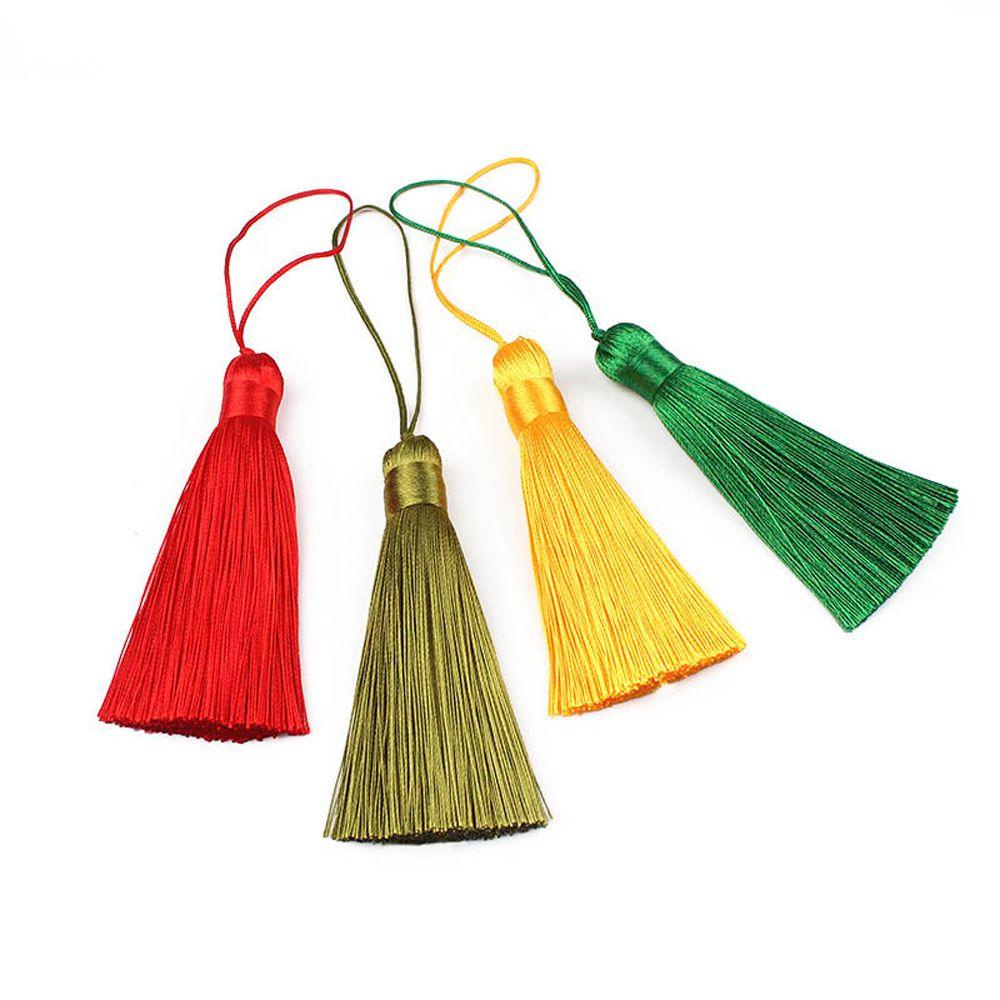 Móc Khóa Tua Rua Bằng Lụa Làm Thủ Công Trang Trí Túi Xách / Xe Hơi