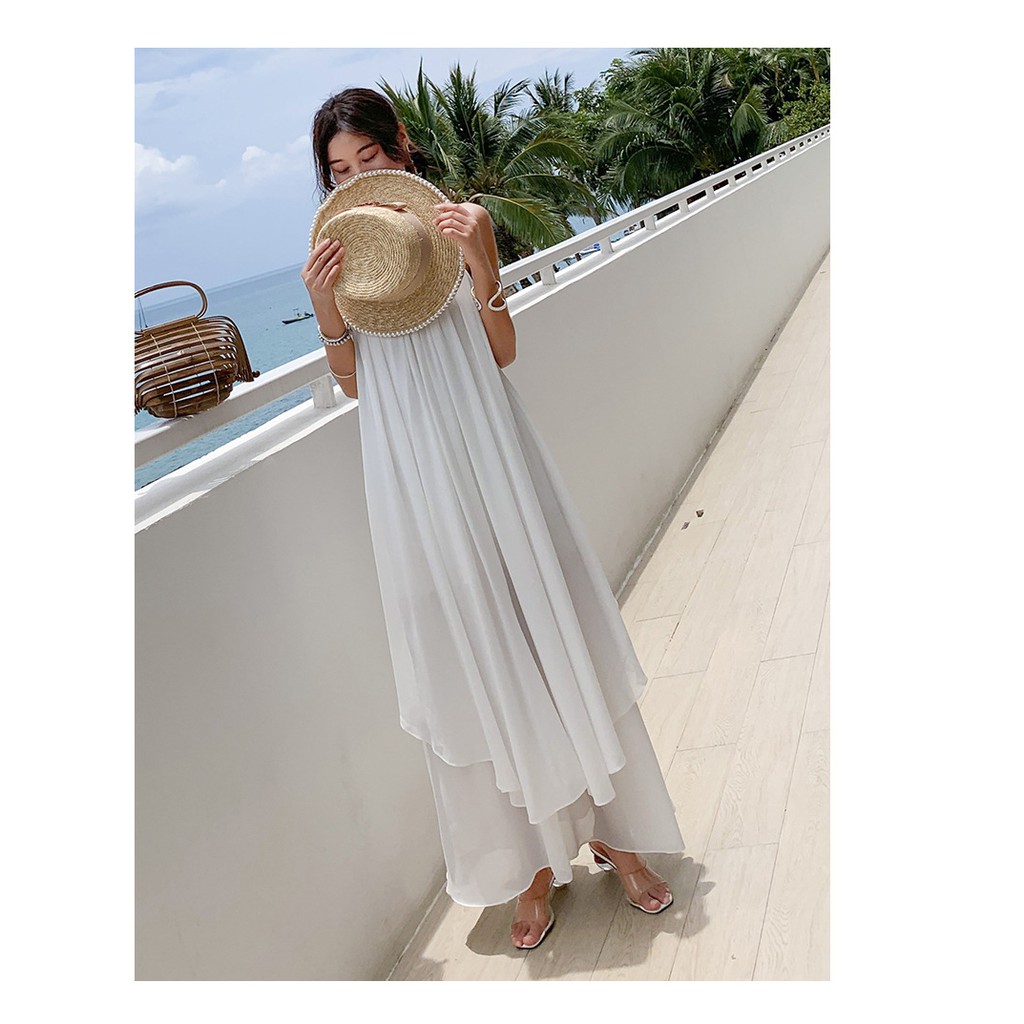(CÓ SẴN- HÀNG QC)ĐẦM MAXI VÁY MAXI TRẮNG HỞ LƯNG QUẢNG CHÂU SEXY | BigBuy360 - bigbuy360.vn