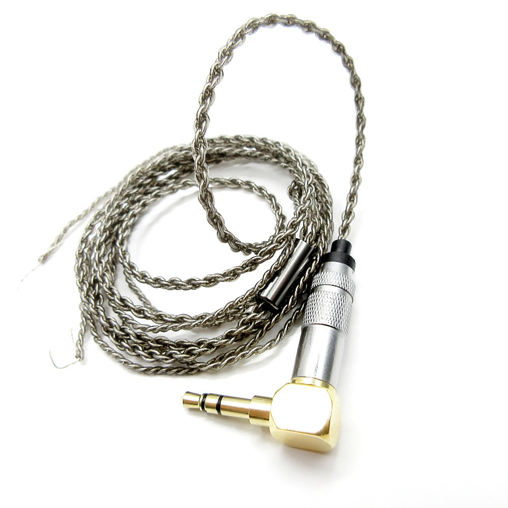 18 share 4 core single crystal copper plated silver Replacement wire Headset Wire DIY Earphone Cable