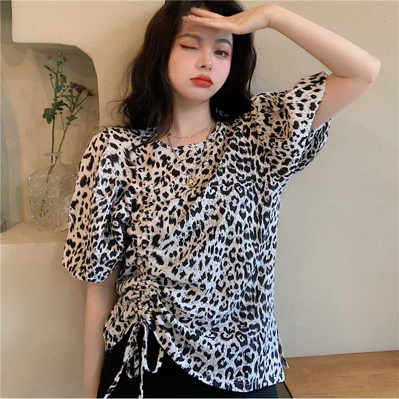 ❌FREESHIP - ÁO SƠ MI RÚT DÂY HỌA TIẾT BEO (MS97)