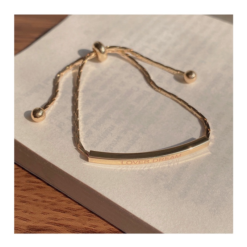 Vòng Đeo Tay Kim Loại Có Thể Điều Chỉnh Phong Cách Hong Kong Cổ Điển Cho Nữ