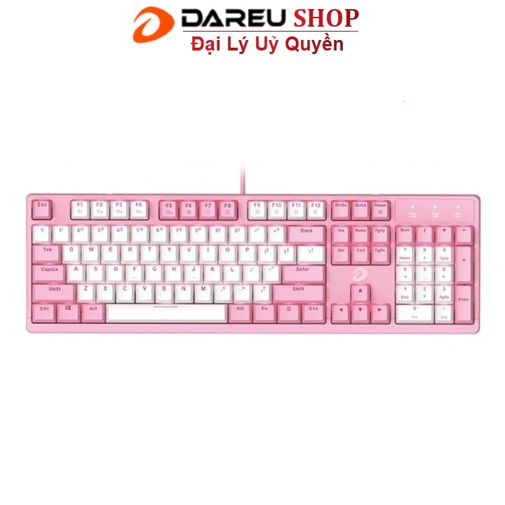 Bàn phím cơ Gaming EK1280S Hồng Pink White