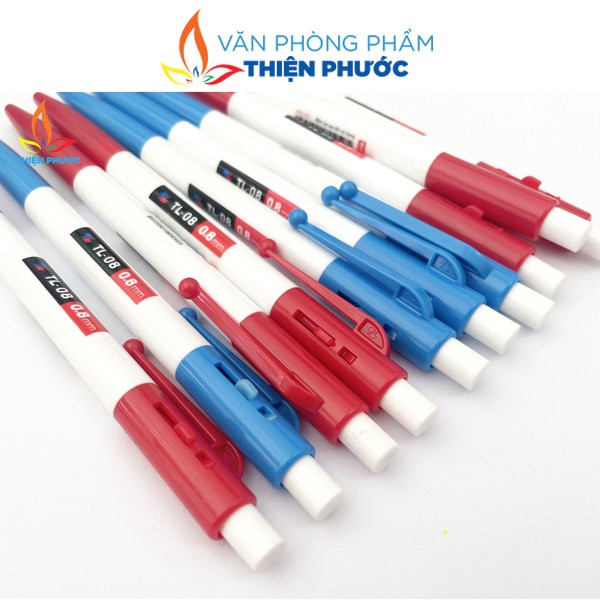 Bút bi Thiên Long TL-08 nhiều màu, đầu bút 0.8mm cho nét bút đậm đẹp THIỆN PHƯỚC