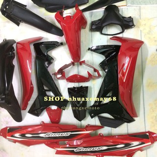 (HOT HOT KÌA ) Bộ nhựa dàn áo xe sirius -dàn áo xe sirius RC -màu đỏ  nhựa nguyên sinh loại 1