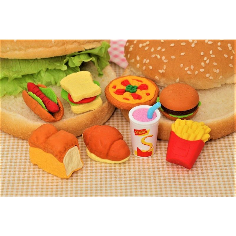 Gôm/tẩy Nhật Bản hình các món thức ăn nhanh