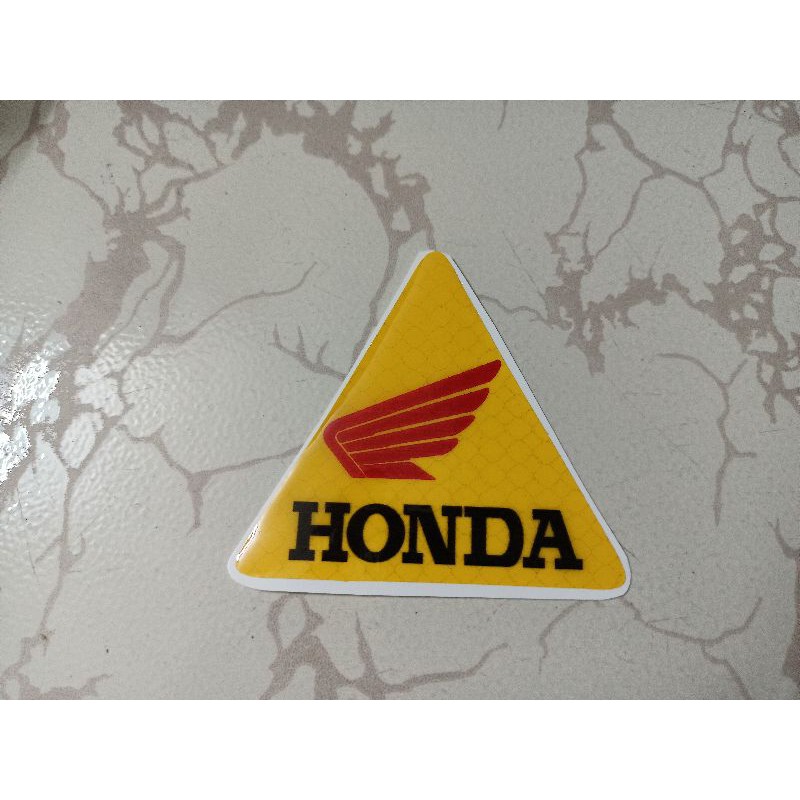 Tem nổi tam giác dán đuôi xe Honda