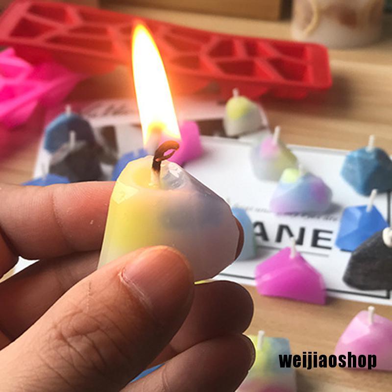 Khuôn Silicone Làm Nến / Socola / Đá Màu Hổ Phách Mini Diy Weijiao2