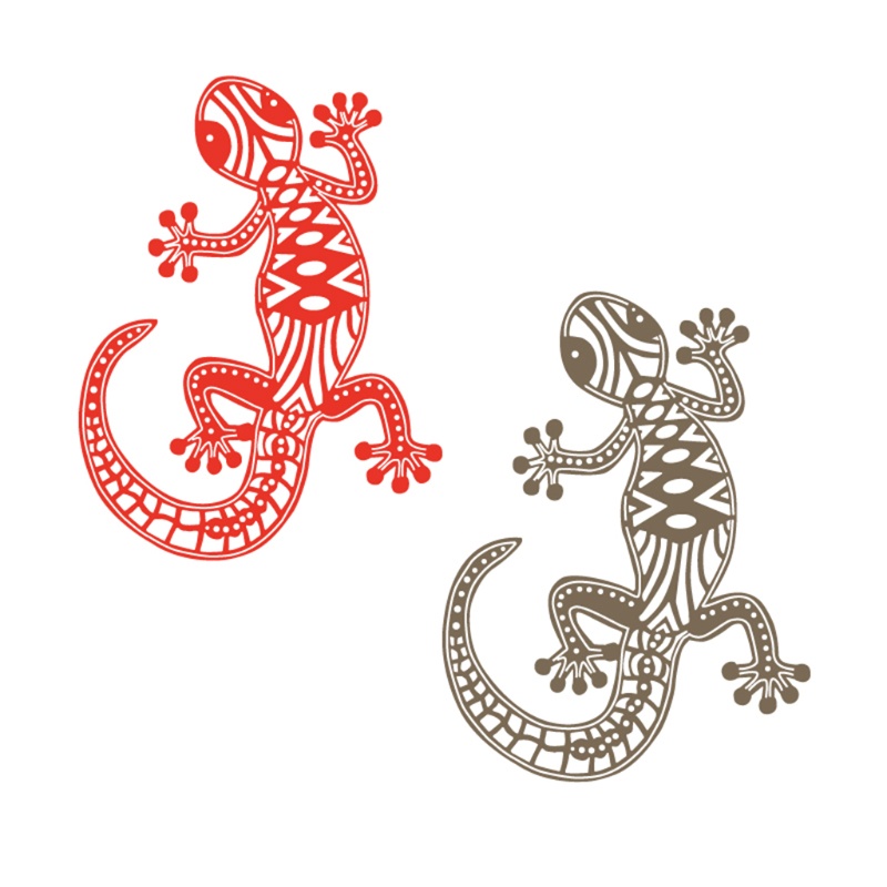 Khuôn Cắt Giấy Làm Từ Kim Loại Hình Tắc Kè Hoa Trang Trí Scrapbook