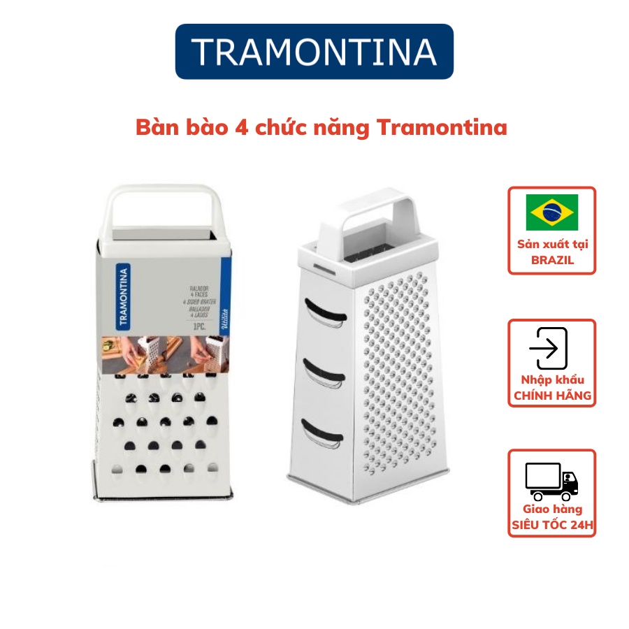 Dụng cụ bào nạo 4 chức năng Tramontina thép không gỉ cao cấp tiện dụng hàng chính hãng nhập khẩu Brazil