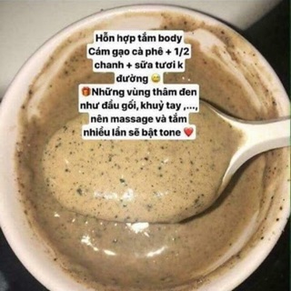 Cám Gạo Cà Phê 500g Handmade tẩy tế bào chết