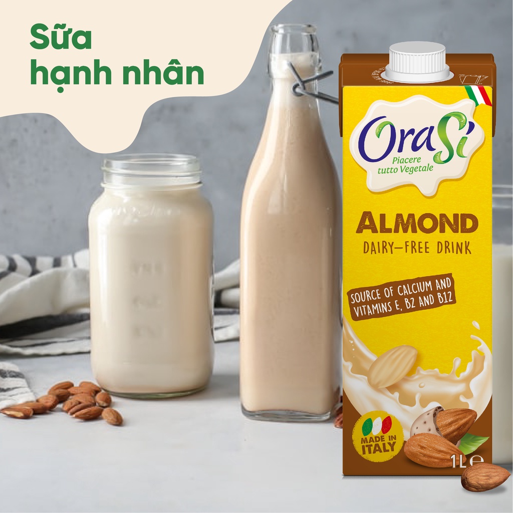 [Mã BMBAU50 giảm 7% đơn 99K] Thực phẩm bổ sung sữa hạnh nhân Almond Orasi 1L giàu dinh dưỡng tốt cho sức khỏe