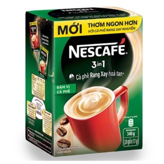 Combo 10 hộp nescafe 3 in 1 đậm đặc 20 gói x 17g