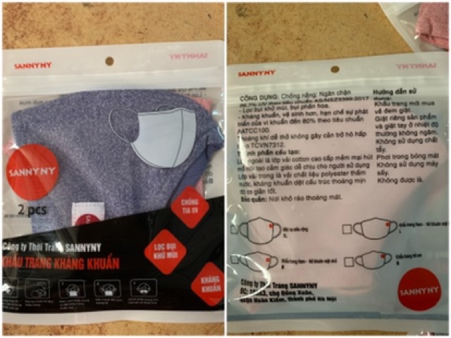 SET 2 Khẩu Trang Vải Nhật Kháng Khuẩn - Lọc Bục - Chống Tia UV 2 Lớp SANNYNY | BigBuy360 - bigbuy360.vn