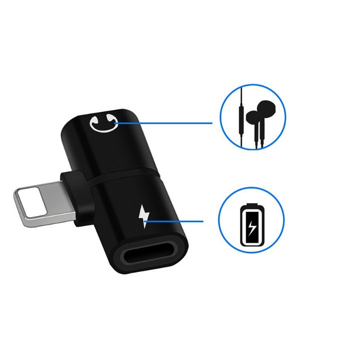 jack chia tai nghe 2019 iphone 7,8,X vừa sạc vừa nghe nhạc 3hcomputer -OTG7