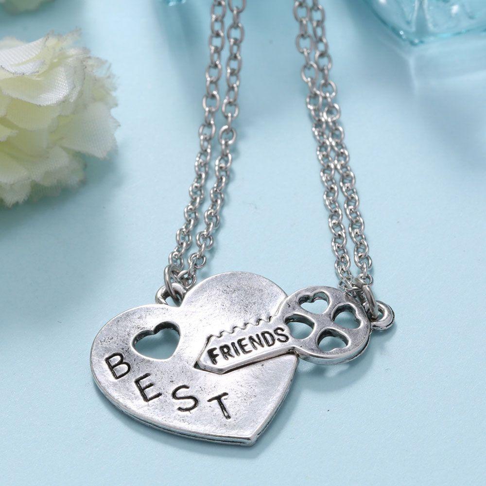 Dây Chuyền Mặt Trái Tim Khắc Chữ Best Friend Thời Trang