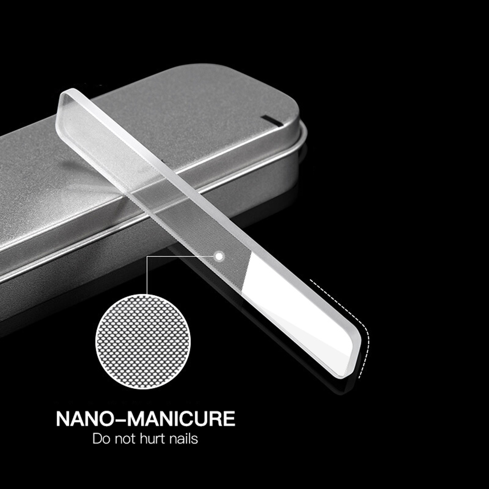 ❀SIMPLE❀ 1 PC Nail Beauty Tools Glass Nail File Washable Nail Sanding Grinding Shiner Nano Polished Hot New Non-harm Nails Professional Nail Art Manicure Transparent