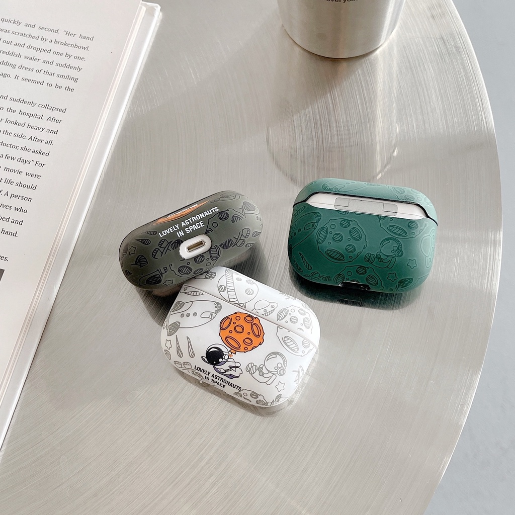 Bảo Vệ Vỏ Bảo Vệ Hộp Sạc Tai Nghe Airpods 1 / 2 / 3 / Pro Họa Tiết Phi Hành Gia Xinh Xắn