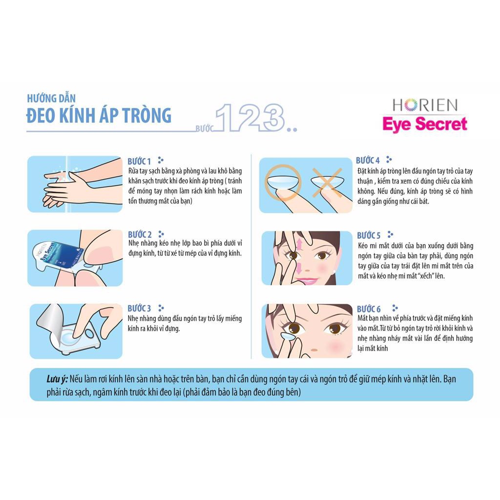 Bộ 5 cặp kính áp tròng không màu dùng 1 ngày Eye Secret