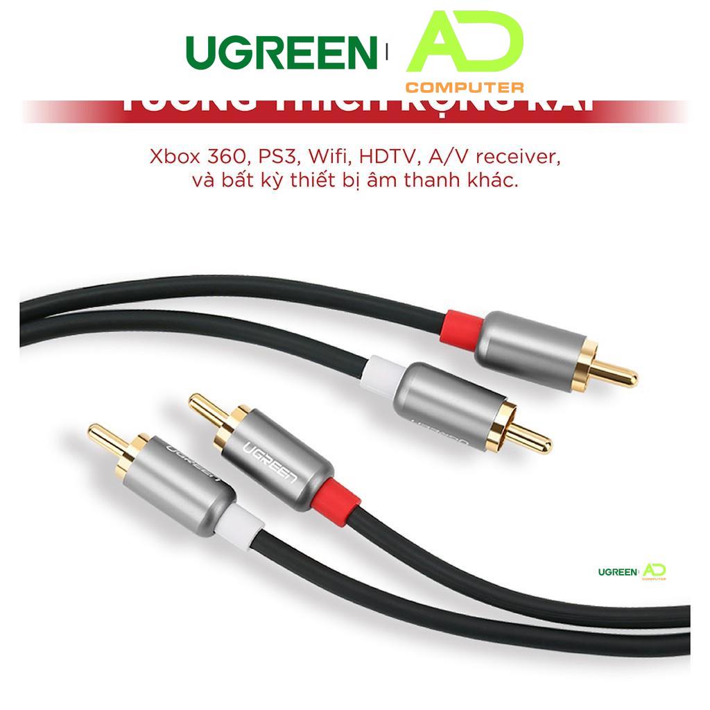 Cáp Audio 2 đầu RCA UGREEN AV104 - Hàng phân phối chính hãng - Bảo hành 18 tháng