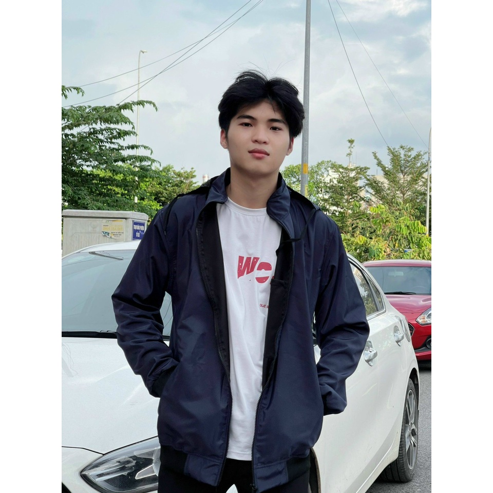 Áo Khoác Jacket Dù 2 Lớp ( lót das dày dặn ) Form Rộng Có Nón Rời Nam Nữ Unisex khóa dây kéo sắt bền đẹp Cao Cấp