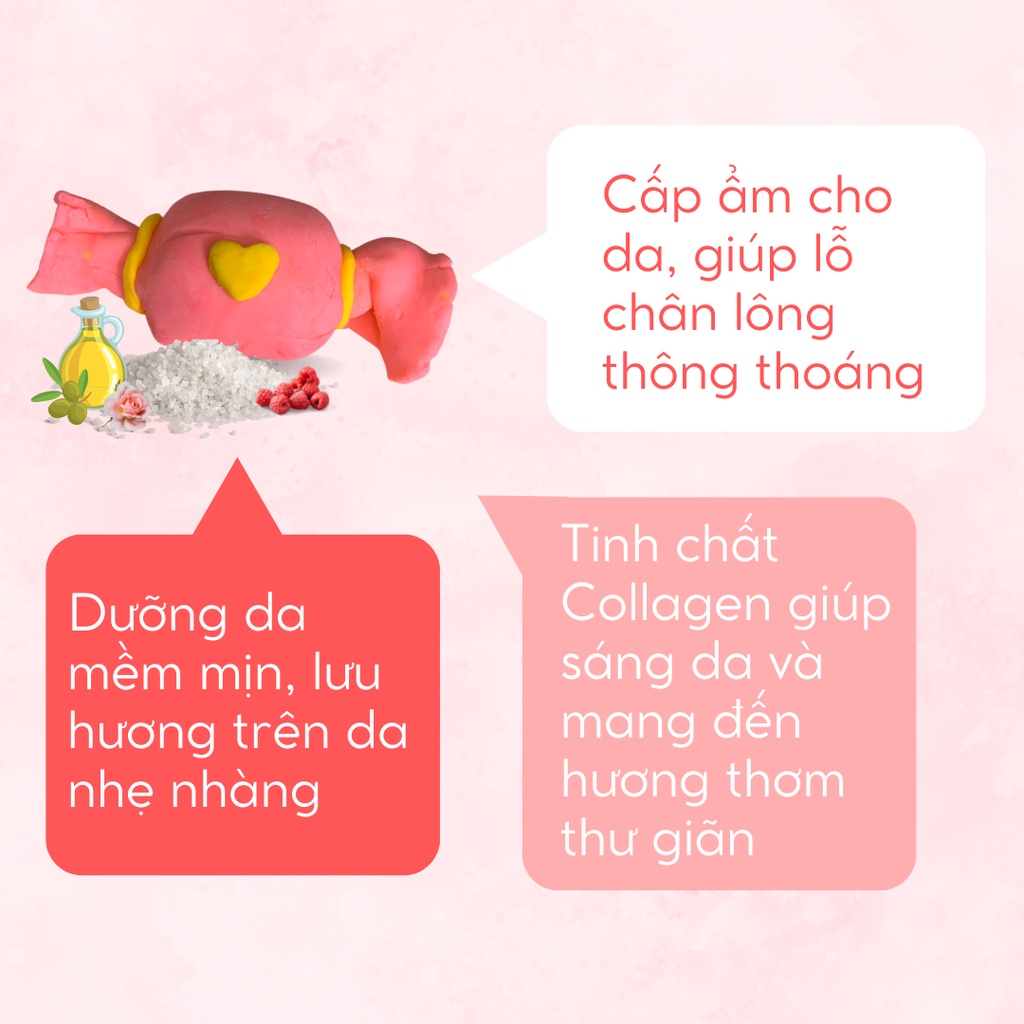 Bánh siêu tạo bọt bồn tắm PINKY PUNCH [Labbi] Bubble Bar