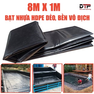 Màng Bạt chống thấm HDPE nuôi cá, trữ nước ao hồ, làm hồ cảnh quan| Kích thước 8m x 1m. Dày 3 dem| Bảo hành 3 năm.