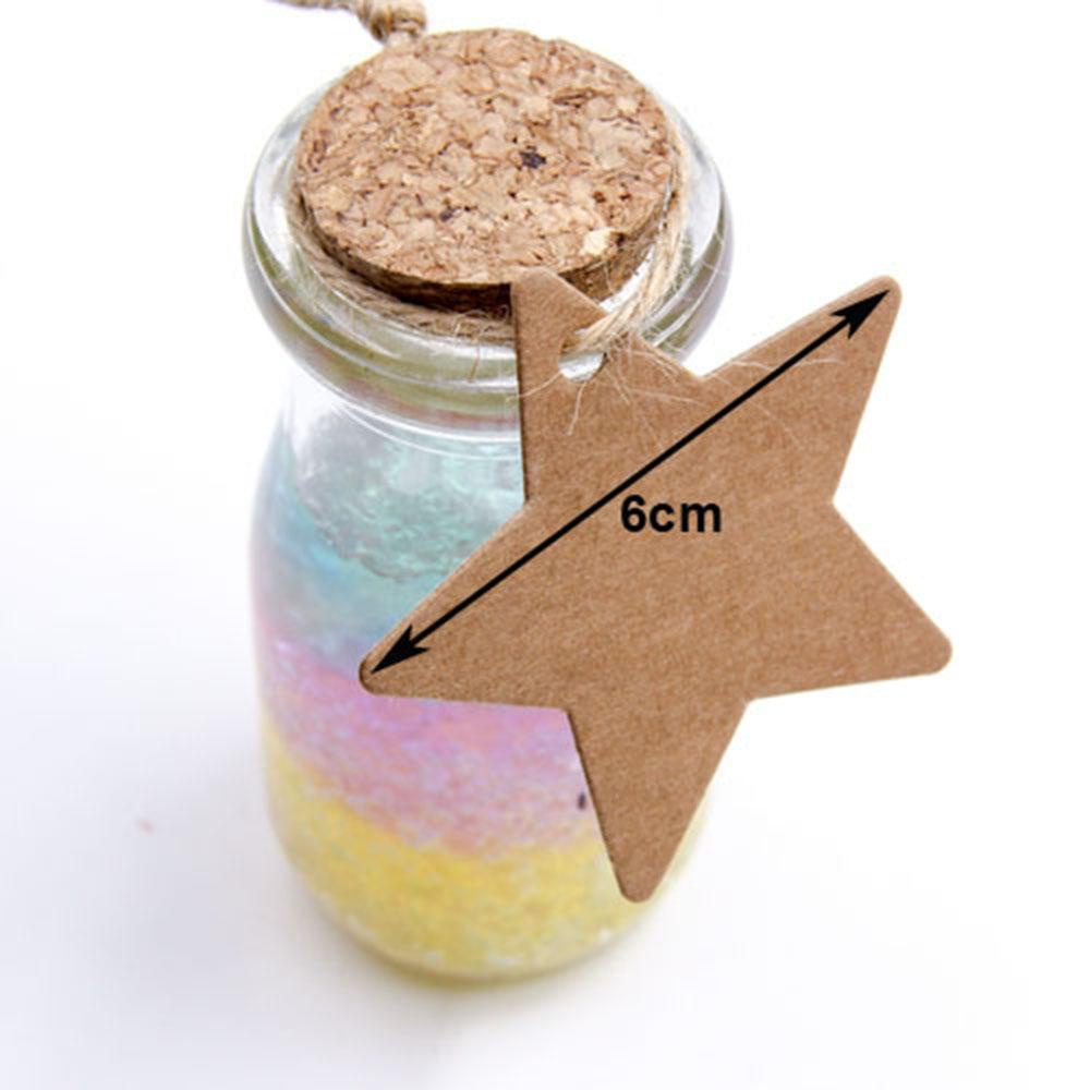 KUNHEV Set 100 Thẻ Quà Tặng Hình Ngôi Sao / Trái Tim