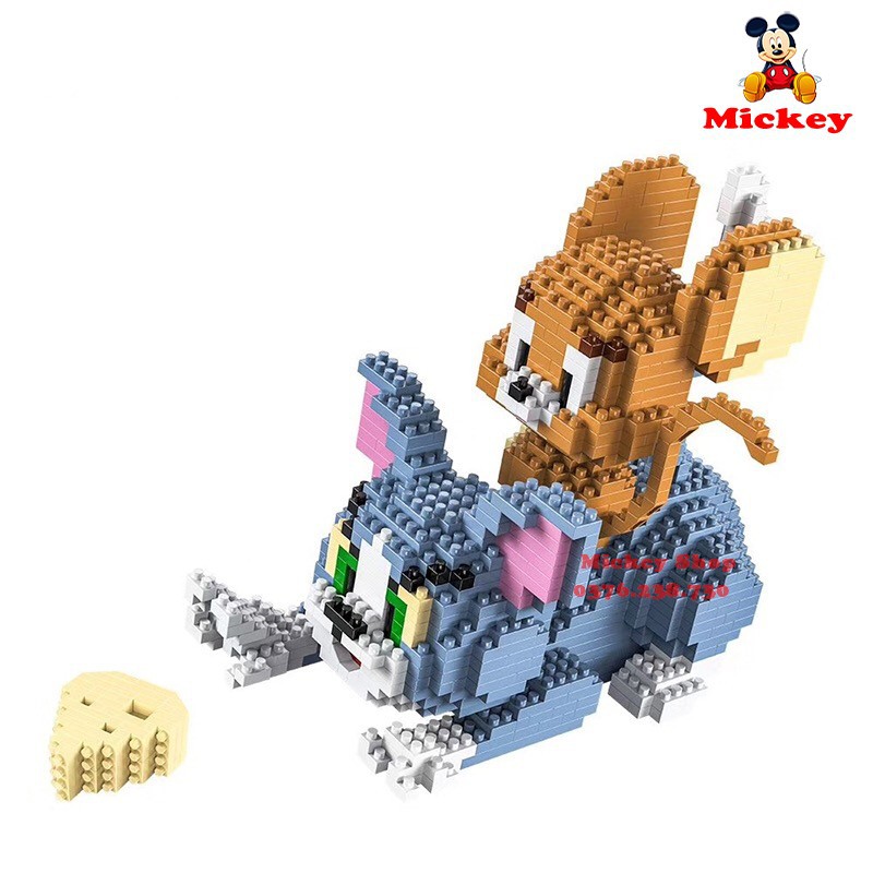 Bộ xếp hình Lego Tom và Jerry  HC MAGIC 9013 đồ chơi trẻ em nanoblock Đồ chơi lắp ráp lego cho bé