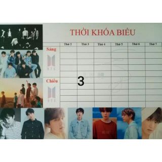 [MUA 1 TẶNG 1] Thời khóa biểu BTS