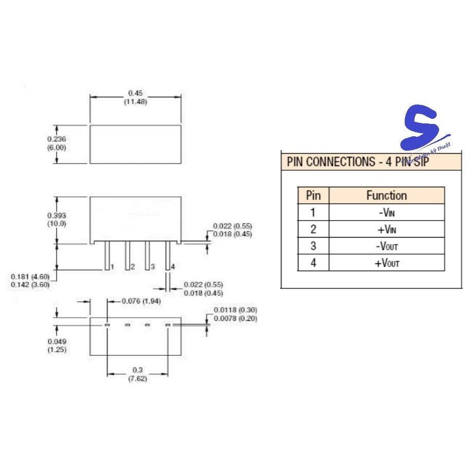 Module nguồn cách ly B0505S-1W DC-DC (5V-5V)