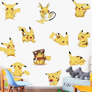 Miếng Dán Tường Trang Trí Hình Pikachu Đáng Yêu