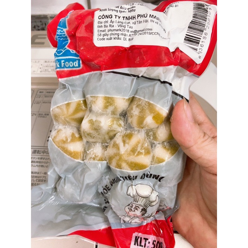 Bánh bao viên thả lẩu mực bông cải xanh 500g (giao hỏa tốc tphcm)