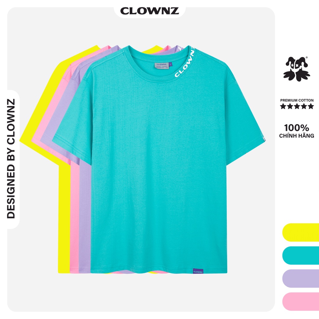 Áo thun tay lỡ local brand Clownz Basic V1 nhiều màu, phông trơn cổ tròn form rộng, cotton, unisex nam nữ