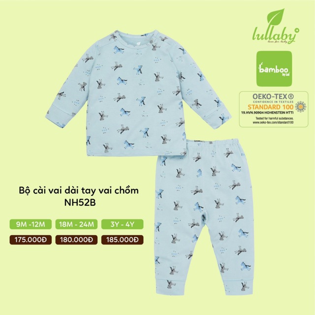 LULLABY - Bộ cài vai tay dài vai chồm NH52B