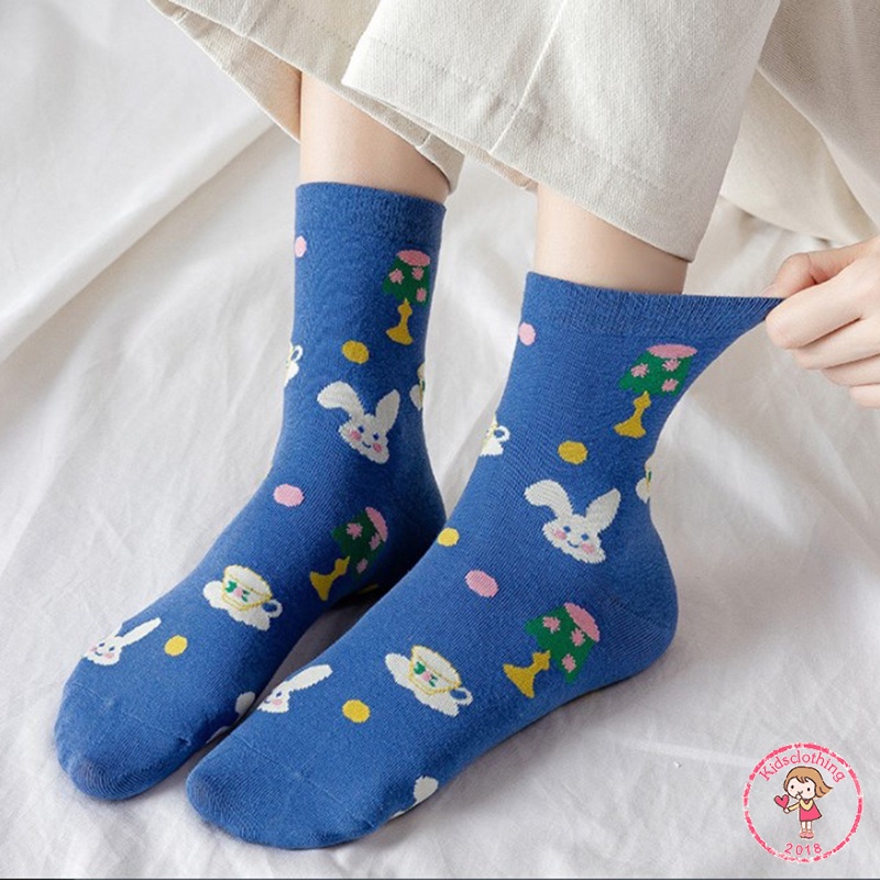 Hàng Mới Bán Chạy Vớ Thấm Hút Mồ Hôi Thoáng Khí In Họa Tiết Hoạt Hình Dễ Thương Sáng Tạo Phong Cách Nhật Bản Cho Nữ