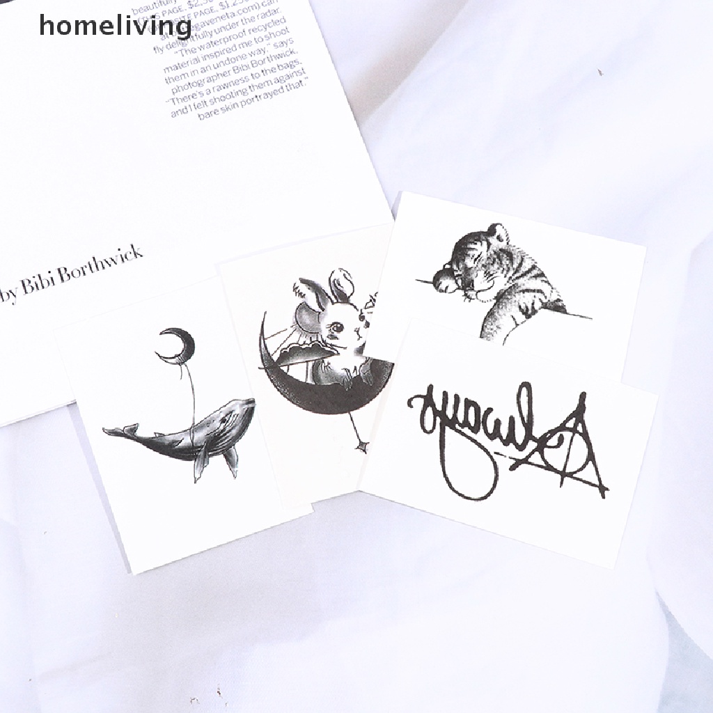 1 Hình Xăm Dán Tạm Thời Hình Hổ / Trăng / Cá Voi Cá Tính