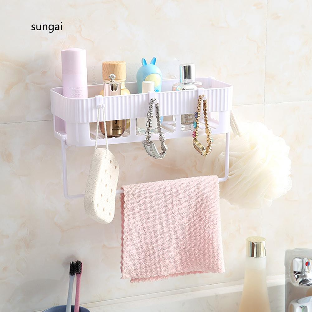 Giá treo khăn nhà tắm đa năng kèm phụ kiện kích thước 26.5cm x 13cm x 15cm | BigBuy360 - bigbuy360.vn