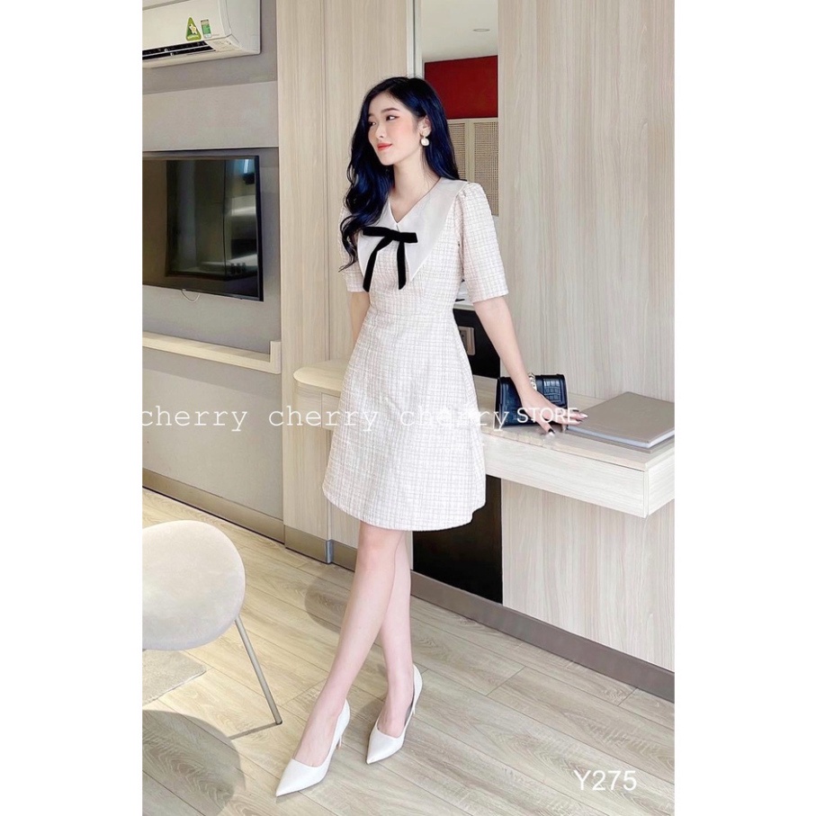 Váy Nữ Chất Dạ Loại 1 Thiết Kế Sang Chảnh Dáng Chữ A Che Khuyết Điểm Tôn Dáng