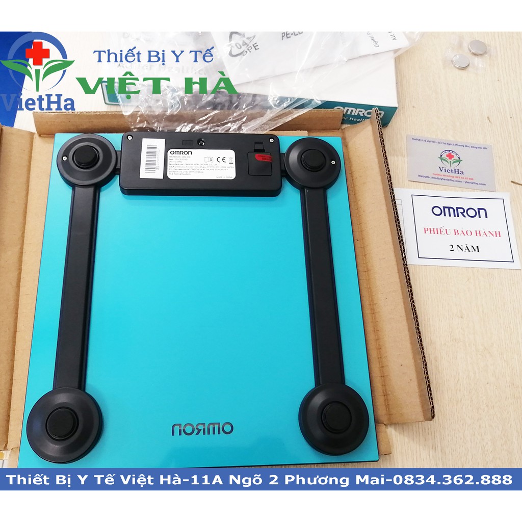 Cân sức khoẻ điện tử Omron HN-289 màu xanh Tặng Kèm 2 Pin
