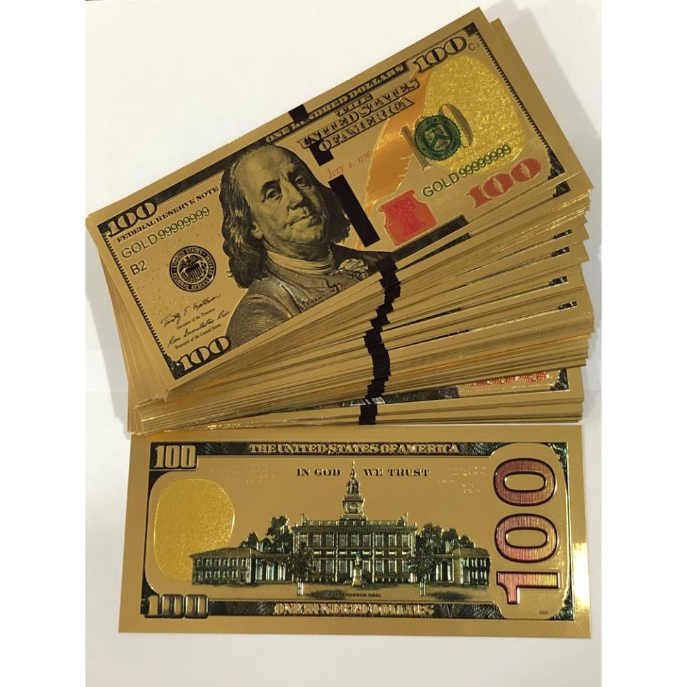 [SHOPEE TRỢ GIÁ] Lá vàng 100 USD Mẫu Mới Lì Xì Tết Cực Ý Nghĩa