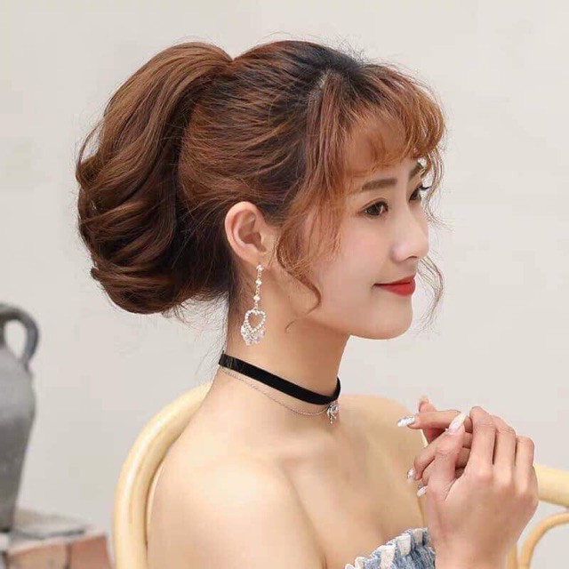 Tóc giả nữ giá rẻ ❤FREESHIP❤ Giảm 5k khi nhập mã [TOCGIAHOT]-Tóc giả ngoặm ngắn baby siu hot