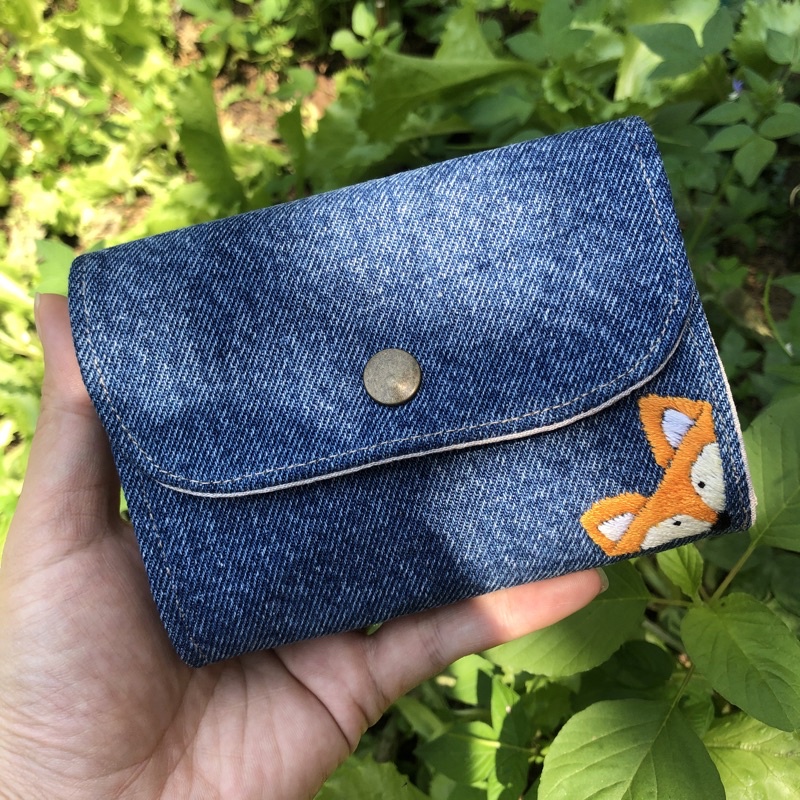 VÍ HANDMADE JEAN THÊU TAY