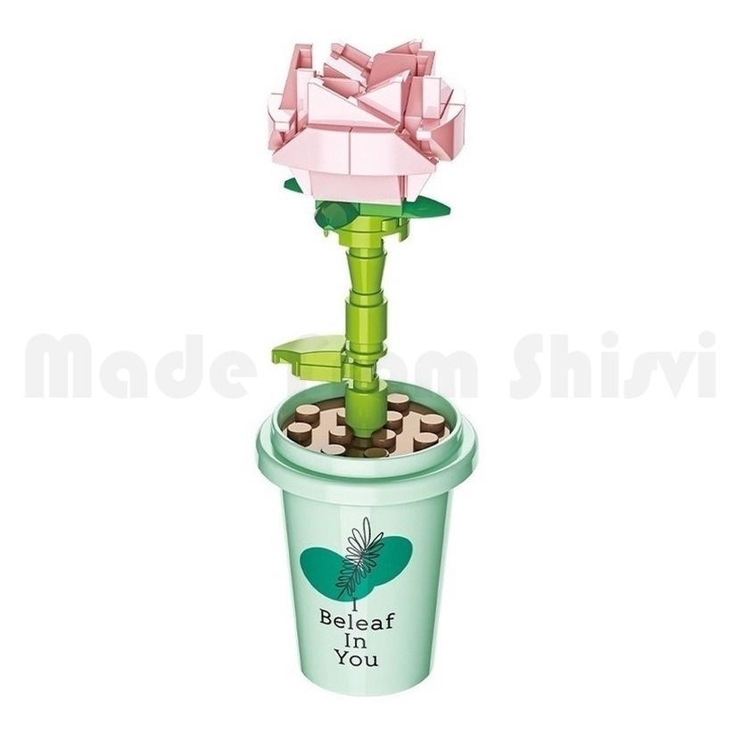 Khối Lego Xếp Hình Hoa Hồng Mini 6+ Tuổi