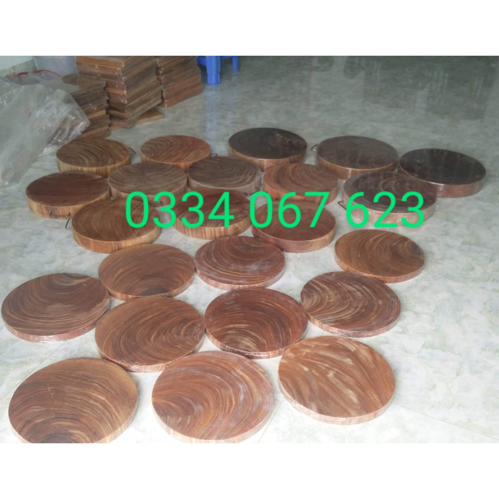 Thớt nghiến đường kính 30cm dày 3 phân chuẩn nghiến không tâm
